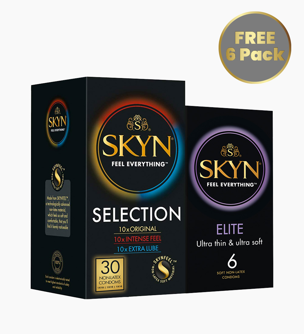 SKYN® Selection Non Latex Condoms - Pack of 30 + Free 6 Pack of SKYN® Elite Condoms