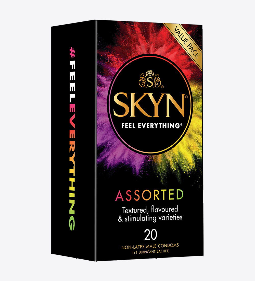 SKYN Condom Assorted 60 + Natural Harmony Gel 80ml