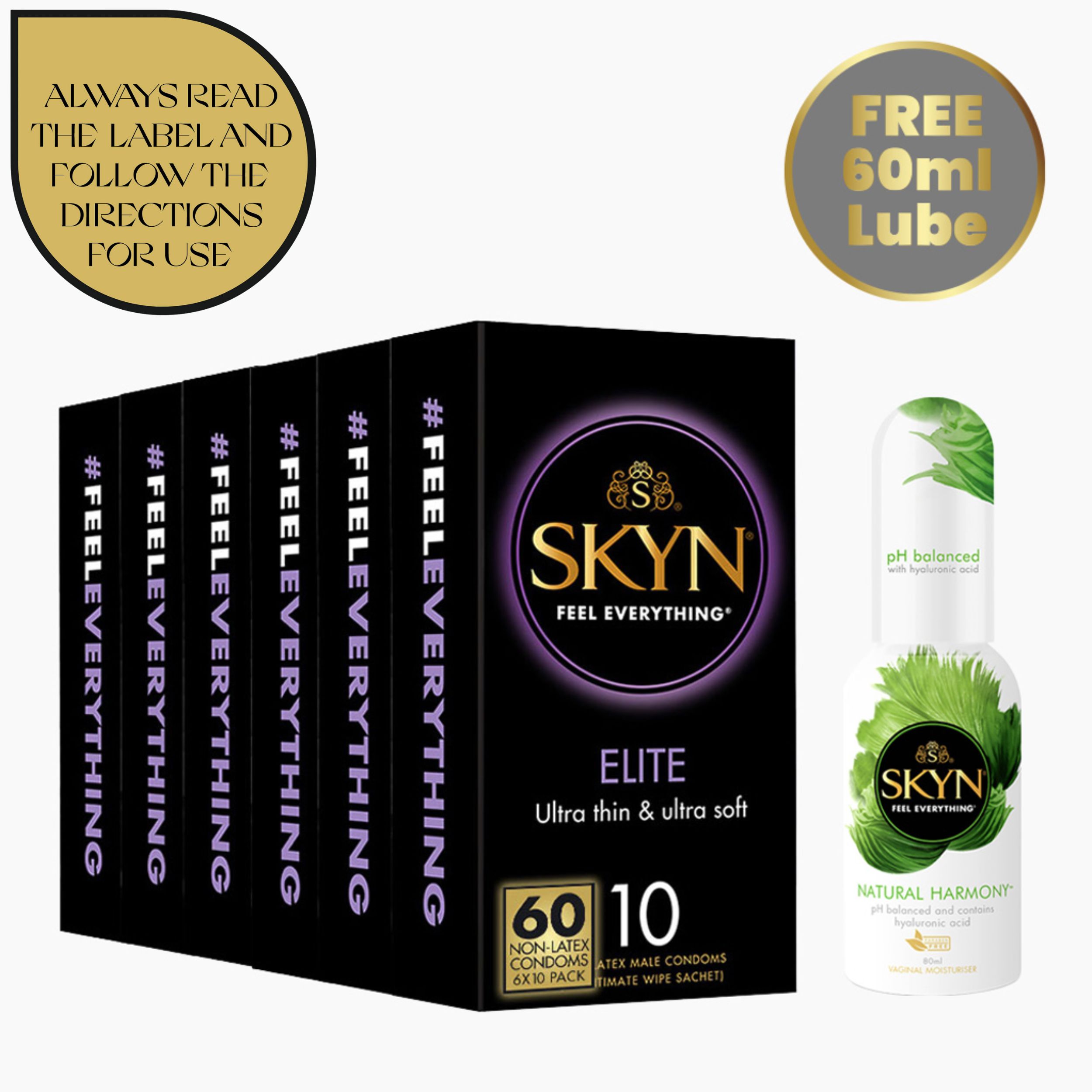 SKYN® Elite Condoms 60 + Natural Harmony Gel 80ml