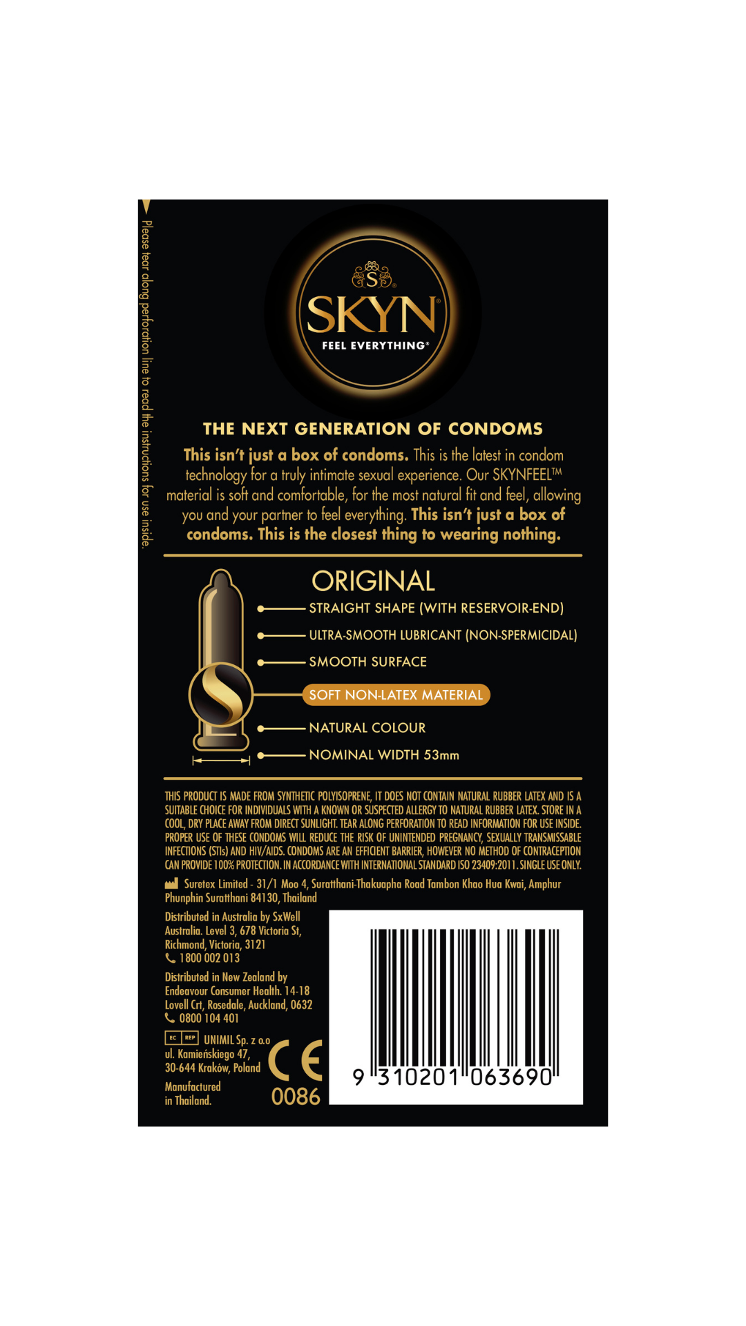 SKYN® Original Condoms 60 + Natural Harmony Gel 80ml